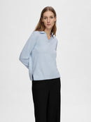 Berga Polo Neck Jumper - Cashmere Blue