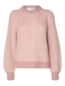 Mejse Round Neck Jumper - Pink Nectar/birch