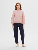 Mejse Round Neck Jumper - Pink Nectar/birch