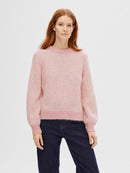 Mejse Round Neck Jumper - Pink Nectar/birch