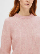 Mejse Round Neck Jumper - Pink Nectar/birch