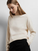 Berga Boat Neck Jumper - Birch Melange