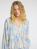 Baela Print V Neck Blouse - Birch Print