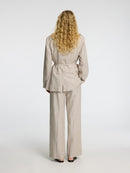 Margo Wide Leg Linen Blend Trouser - Sepia Tint