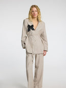 Margo Wide Leg Linen Blend Trouser - Sepia Tint