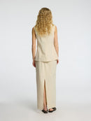 Iluna Button Waistcoat - Sandshell