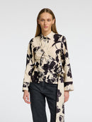 Aviana Print Wrap Top - Birch/donella