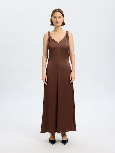 Nora Ankle Strap Dress - Chestnut