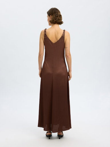 Nora Ankle Strap Dress - Chestnut