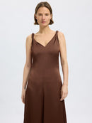 Nora Ankle Strap Dress - Chestnut