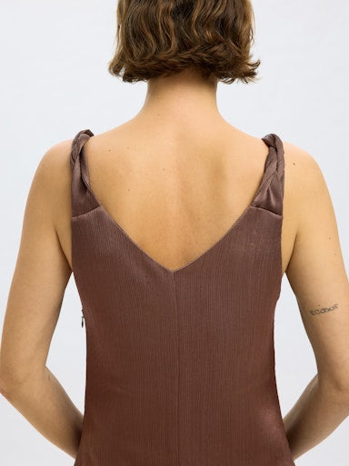 Nora Ankle Strap Dress - Chestnut