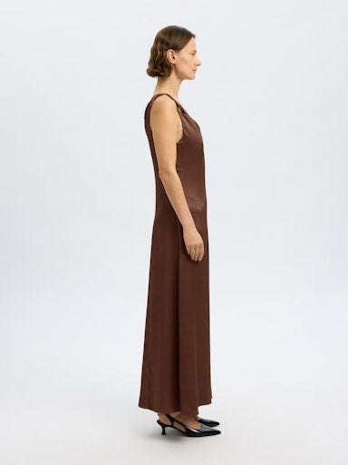 Nora Ankle Strap Dress - Chestnut