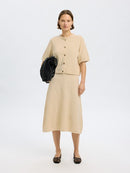 Alma Short Sleeve Cardigan - Birch