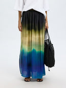 Vilmi Print Slit Skirt - Chestnut Print