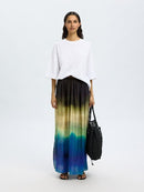 Vilmi Print Slit Skirt - Chestnut Print