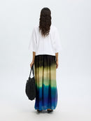 Vilmi Print Slit Skirt - Chestnut Print