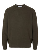 Ross Round Neck Jumper - Forest Night/rain Forest