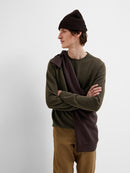 Ross Round Neck Jumper - Forest Night/rain Forest