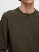 Ross Round Neck Jumper - Forest Night/rain Forest
