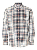 Flannel Long Sleeve Shirt - Egret Checks