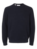 Ross Round Neck Jumper - Dark Sapphire