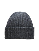 Merino Wool Beanie - Dark Grey Melange