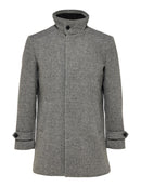 Reuben Wool Coat - Light Grey Melange