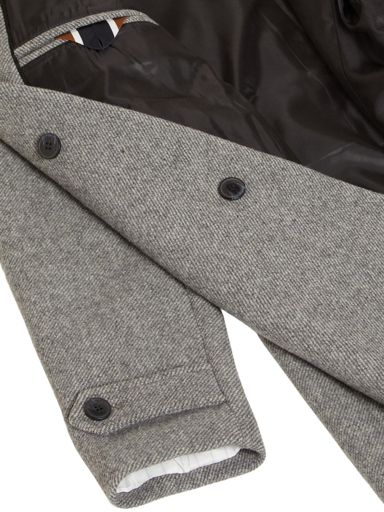 Reuben Wool Coat - Light Grey Melange