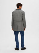 Reuben Wool Coat - Light Grey Melange