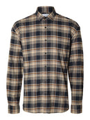 Flannel Long Sleeve Shirt - Sugar Almond Checks