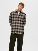 Flannel Long Sleeve Shirt - Sugar Almond Checks