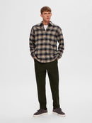Flannel Long Sleeve Shirt - Sugar Almond Checks