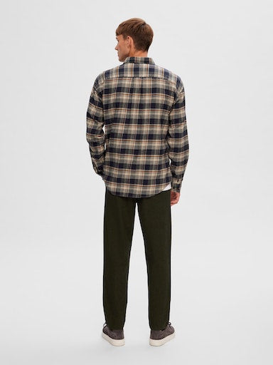 Flannel Long Sleeve Shirt - Sugar Almond Checks