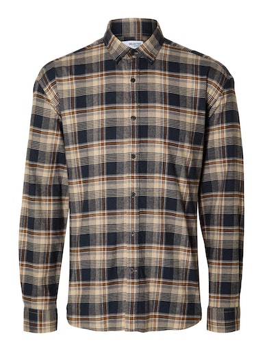 Flannel Long Sleeve Shirt - Sugar Almond Checks