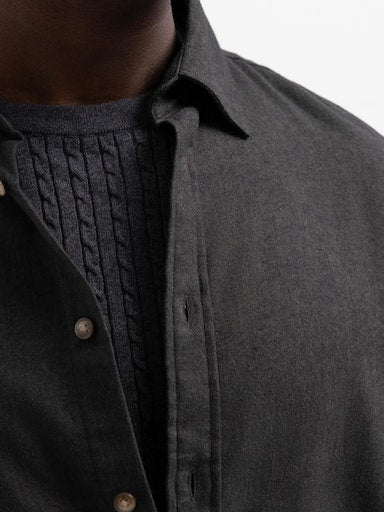 Owen Flannel Long Sleeve Shirt - Forest Night