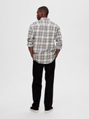 Flannel Long Sleeve Shirt - Egret Checks