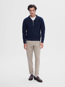 Axel 1/2 Zip Jumper - Sky Captain Melange