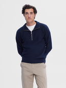 Axel 1/2 Zip Jumper - Sky Captain Melange