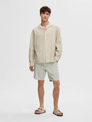 Brody Linen Shorts - Vetiver/oatmeal