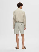 Brody Linen Shorts - Vetiver/oatmeal