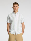 Sun Short Sleeve Shirt - Iceberg Green Stripe