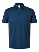 Fave Zip Polo Shirt - Sky Captain