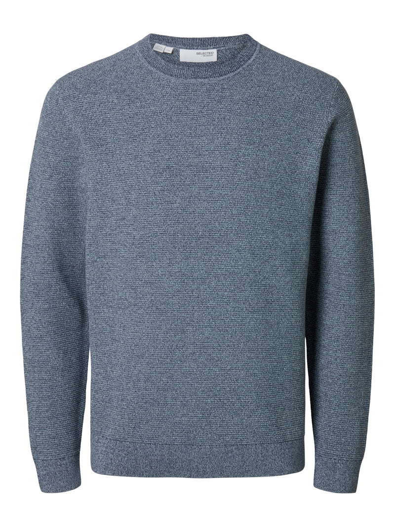 Ross Round Neck Jumper - Oceana Winter Sky