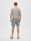 Brody Linen Shorts - Sky Captain/oatmeal