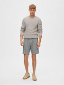Brody Linen Shorts - Sky Captain/oatmeal