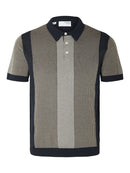 Mattis Stripe Polo - Sky Captain/egret