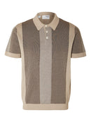 Mattis Stripe Polo - Chocolate/egret