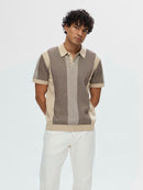 Mattis Stripe Polo - Chocolate/egret