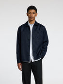 Scott Twill Overshirt - Sky Captain