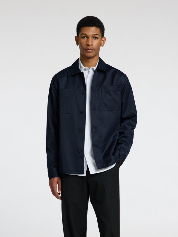 Scott Twill Overshirt - Sky Captain